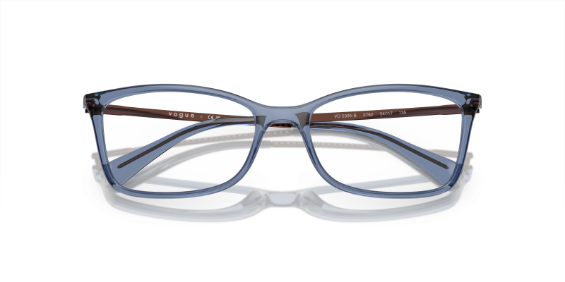 Vogue VO5305B-2762 น้ำเงินโปร่งใส close-up ด้านหน้า