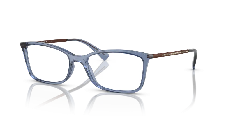 Vogue VO5305B-2762 น้ำเงินโปร่งใส กรอบแว่นสายตาทรงสี่เหลี่ยมผืนผ้า