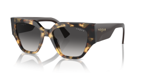 Vogue VO5409S 26058G แว่นกันแดดลายเต่าเหลือง ทรงเรขาคณิต สำหรับผู้หญิง