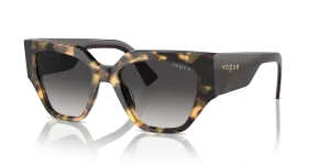 Vogue VO5409S 26058G แว่นกันแดดลายเต่าเหลือง ทรงเรขาคณิต สำหรับผู้หญิง