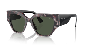 Vogue VO5409S 31499A แว่นกันแดดสีเทาลายเต่า เลนส์โพลาไรซ์เขียวเข้ม ผู้หญิง