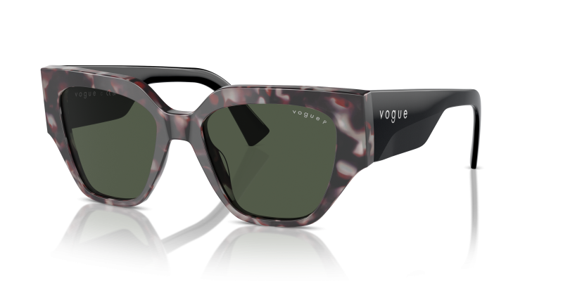 แว่นกันแดด Vogue VO5409S-31499A Grey Tortoise Dark Green Polarized Vogue VO5409S 31499A แว่นกันแดดสีเทาลายเต่า เลนส์โพลาไรซ์เขียวเข้ม ผู้หญิง