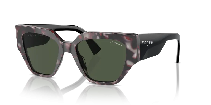Vogue VO5409S 31499A แว่นกันแดดสีเทาลายเต่า เลนส์โพลาไรซ์เขียวเข้ม ผู้หญิง