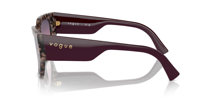 แว่นกันแดด Vogue VO5409S-3150U6 มุมข้าง ขาแว่นสีม่วงเต็มเส้น