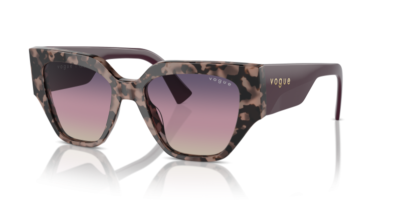 Vogue VO5409S-3150U6 แว่นกันแดดลายเต่าชมพู เลนส์ไล่สีน้ำตาล-ม่วง-น้ำเงิน สำหรับผู้หญิง