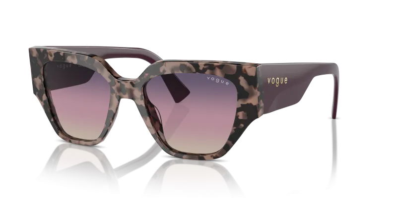 Vogue VO5409S-3150U6 แว่นกันแดดลายเต่าชมพู เลนส์ไล่สีน้ำตาล-ม่วง-น้ำเงิน สำหรับผู้หญิง