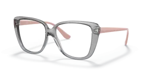 Vogue VO5413F-2820 แว่นสายตาเทาโปร่งใส ขาแว่นชมพู ผู้หญิง