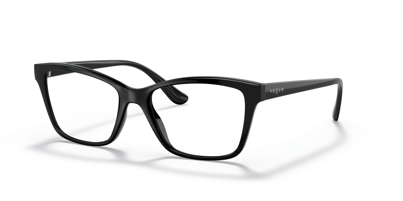 กรอบแว่นสายตา Vogue VO5420F-W44 Black Vogue VO5420F-W44 แว่นสายตาสีดำล้วนทรงหมอน ผู้หญิง