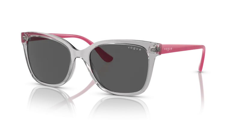 แว่นกันแดด Vogue VO5426SF-282087 Transparent Grey Dark Grey Vogue VO5426SF 282087 แว่นกันแดดเทาโปร่งใสขาแว่นบานเย็น