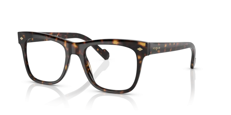 กรอบแว่นสายตา Vogue VO5464-W656 Dark Havana Vogue VO5464-W656 ฮาวานาเข้ม กรอบแว่นสายตาทรงสี่เหลี่ยมจัตุรัส
