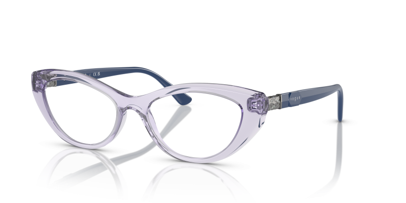 กรอบแว่นสายตา Vogue VO5478B-2745 Transparent Violet Vogue VO5478B 2745 กรอบม่วงโปร่งใส ขาแว่นน้ำเงิน