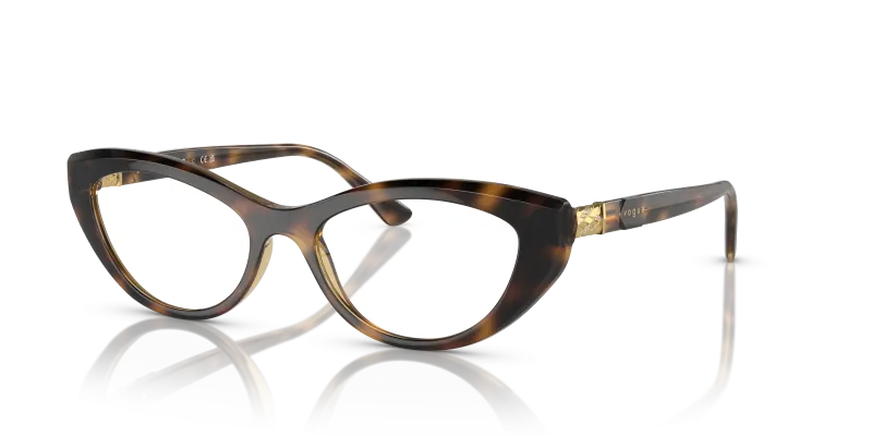 กรอบแว่นสายตา Vogue VO5478B-W656 Dark Havana Vogue VO5478B W656 กรอบแว่นสายตาฮาวานาเข้มประดับคริสตัล