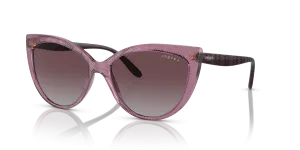 Vogue VO5484S 276162 แว่นกันแดดม่วงโปร่งใส สำหรับผู้หญิง