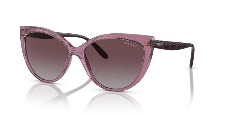 แว่นกันแดด Vogue VO5484S-276162 Transparent Purple Grey Gradient Polarized Vogue VO5484S 276162 แว่นกันแดดม่วงโปร่งใส สำหรับผู้หญิง