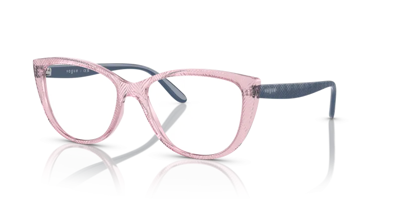 กรอบแว่นสายตา Vogue VO5485-3044 Transparent Light Pink Vogue VO5485-3044 กรอบแว่นสายตาทรงตาแมว