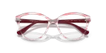 กรอบแว่นสายตา Vogue VO5489-3059 Top Texture Red Transparent Vogue VO5489 3059 close-up ด้านหน้า