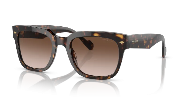 แว่นกันแดด Vogue VO5490S-W65613 Dark Havana Vogue VO5490S-W65613 แว่นกันแดดทรงสี่เหลี่ยมจัตุรัส