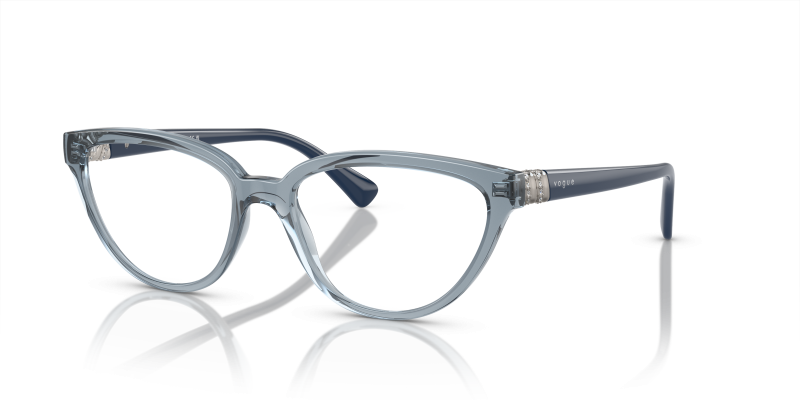 Vogue VO5517B 2966 กรอบแว่นสายตาฟ้าโปร่งใสทรงตาแมว