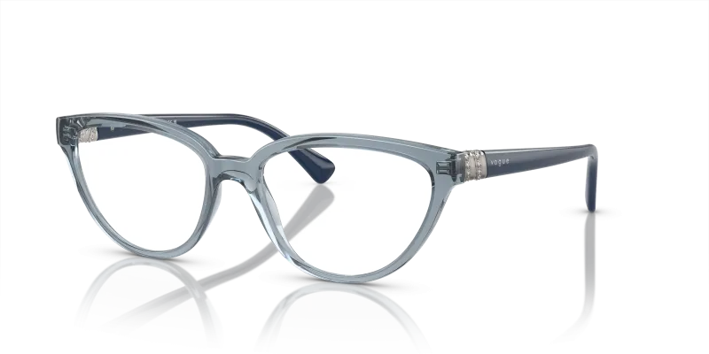Vogue VO5517B 2966 กรอบแว่นสายตาฟ้าโปร่งใสทรงตาแมว