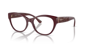Vogue VO5527F 2139 กรอบแว่นสายตาแดงโอปอลทรงเรขาคณิต