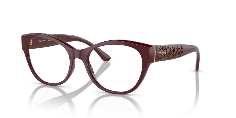 กรอบแว่นสายตา Vogue VO5527F-2139 Opal Red Vogue VO5527F 2139 กรอบแว่นสายตาแดงโอปอลทรงเรขาคณิต
