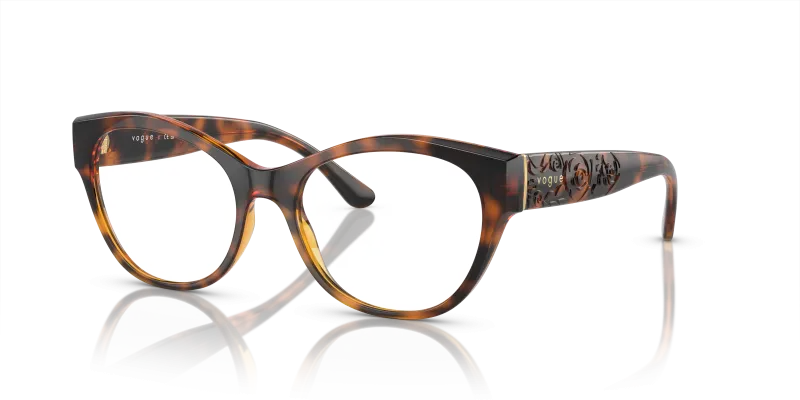 กรอบแว่นสายตา Vogue VO5527F-W656 Dark Havana Vogue VO5527F W656 กรอบฮาวานาเข้ม เลนส์ใส