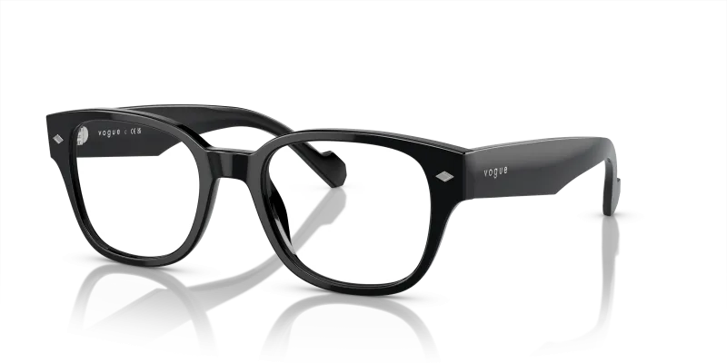กรอบแว่นสายตา Vogue VO5529-W44 Black Vogue VO5529 W44 กรอบแว่นสายตาดำขัดเงา