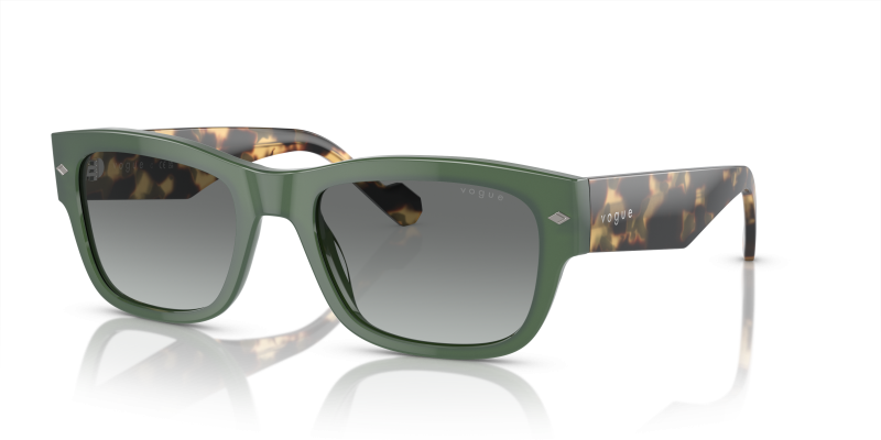 Vogue VO5530S 309211 แว่นกันแดดทรงหมอนสีเขียวดัสที สำหรับผู้ชาย