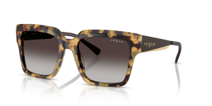 Vogue VO5553S 26058G แว่นกันแดดลายเต่าเหลือง ทรงสี่เหลี่ยมจัตุรัส สำหรับผู้หญิง