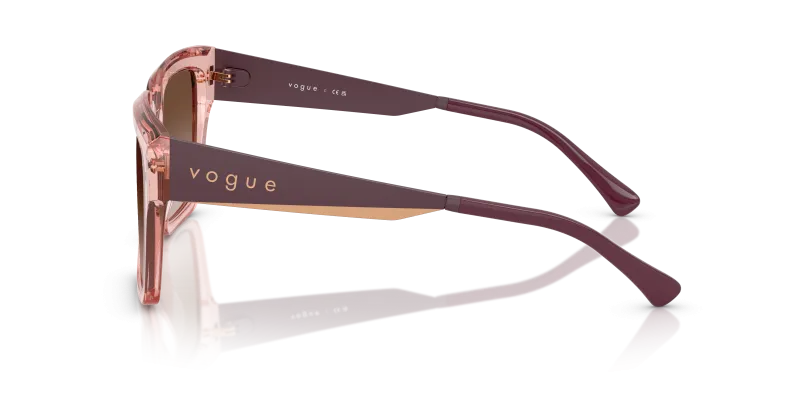 แว่นกันแดด Vogue VO5553S 286413 มุมข้าง ขาแว่นม่วงด้านทองกุหลาบ
