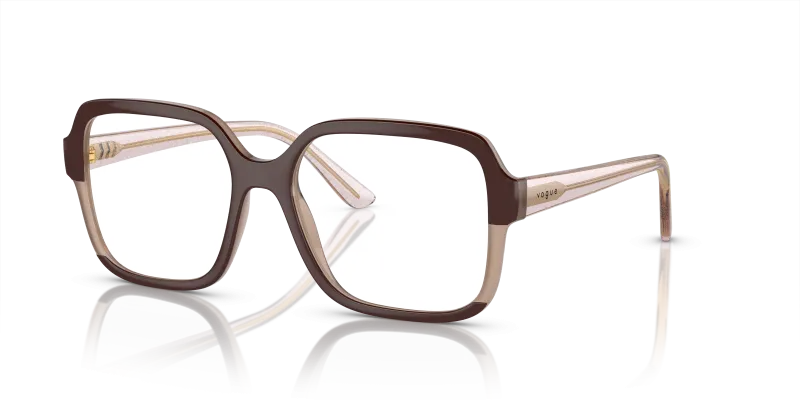 กรอบแว่นสายตา Vogue VO5555F-3153 Top Brown Milky Brown Vogue VO5555F 3153 กรอบแว่นสายตาน้ำตาลนม
