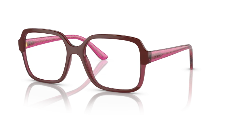 กรอบแว่นสายตา Vogue VO5555F-3154 Bordeaux Fuchsia Vogue VO5555F 3154 กรอบแว่นสายตาบอร์กโดซ์บานเย็น