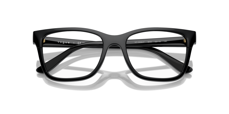 Vogue VO5556F-W44 ดำ close-up ด้านหน้า
