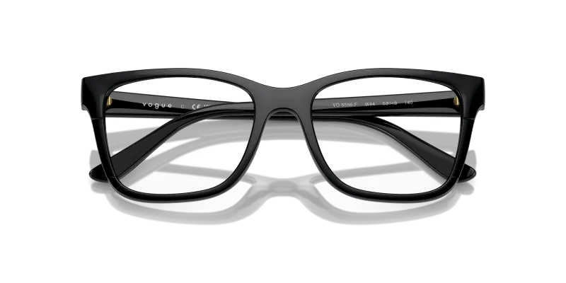 Vogue VO5556F-W44 ดำ close-up ด้านหน้า
