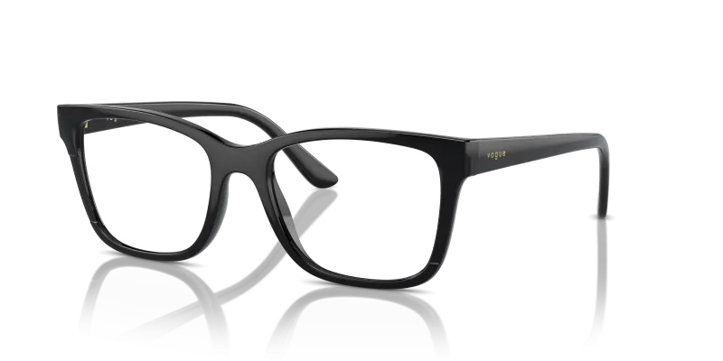 กรอบแว่นสายตา Vogue VO5556F-W44 Black Vogue VO5556F-W44 ดำ กรอบแว่นสายตา Low Bridge Fit