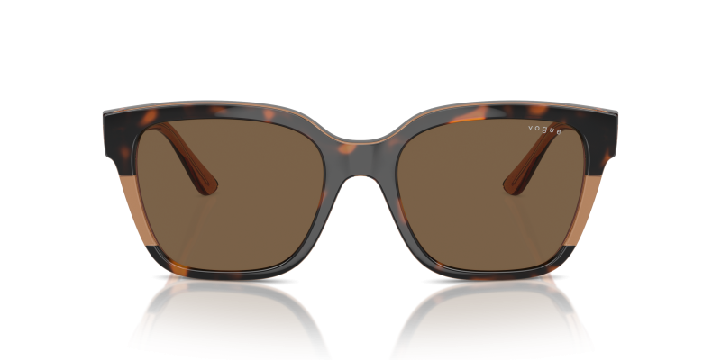 Vogue VO5558SF-315773 ฮาวานาไล่น้ำตาลโปร่งใส ด้านหน้า