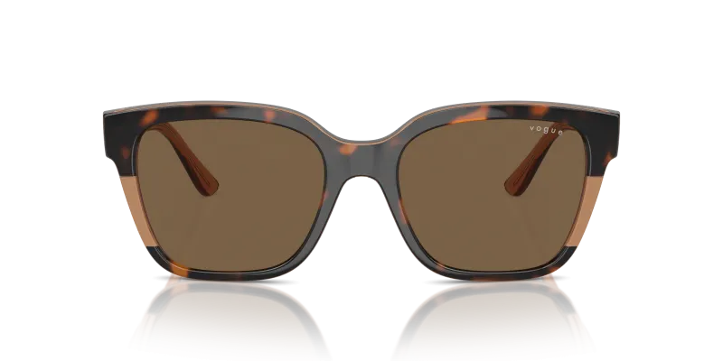 Vogue VO5558SF-315773 ฮาวานาไล่น้ำตาลโปร่งใส ด้านหน้า