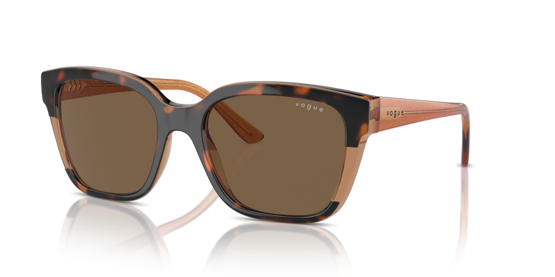 แว่นกันแดด Vogue VO5558SF-315773 Top Havana/Transparent Brown Vogue VO5558SF-315773 แว่นกันแดดทรงสี่เหลี่ยมจัตุรัส