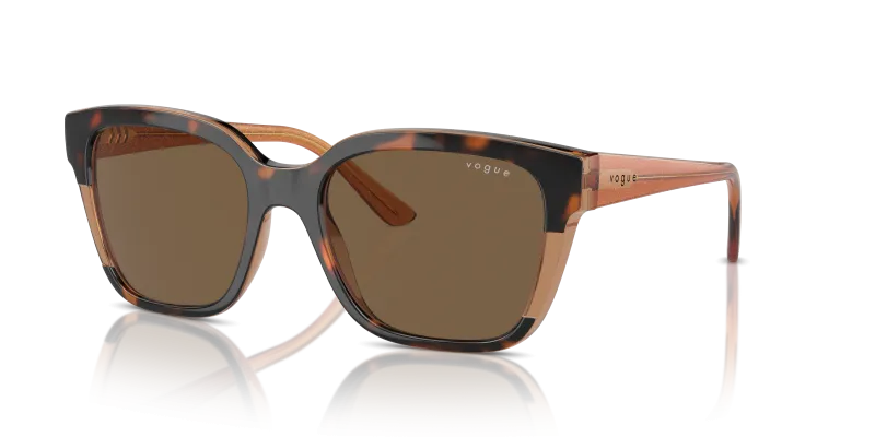แว่นกันแดด Vogue VO5558SF-315773 Top Havana/Transparent Brown Vogue VO5558SF-315773 แว่นกันแดดทรงสี่เหลี่ยมจัตุรัส