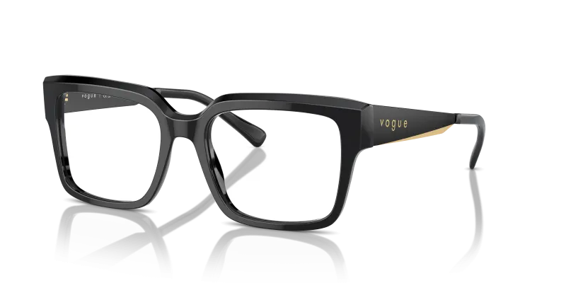 กรอบแว่นสายตา Vogue VO5559-W44 Black Vogue VO5559-W44 ดำ กรอบแว่นสายตาทรงหมอน