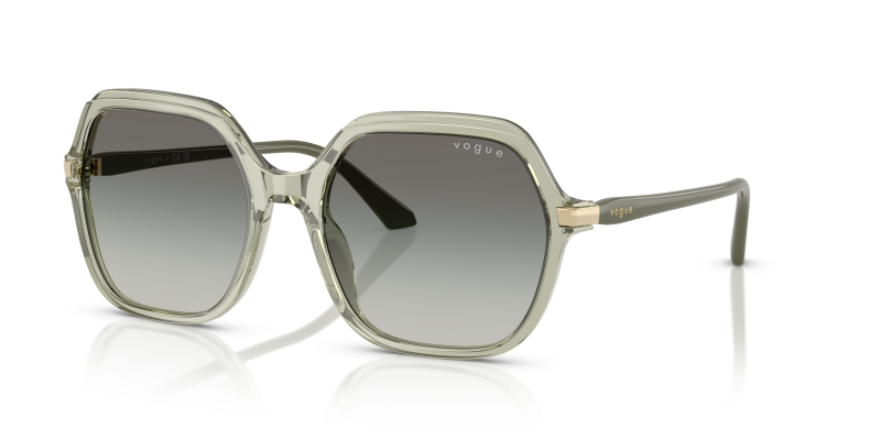 แว่นกันแดด Vogue VO5561S-302211 Transparent Green Gradient Grey Vogue VO5561S-302211 แว่นกันแดดเขียวโปร่งใสเลนส์เทาไล่ระดับ สำหรับผู้หญิง