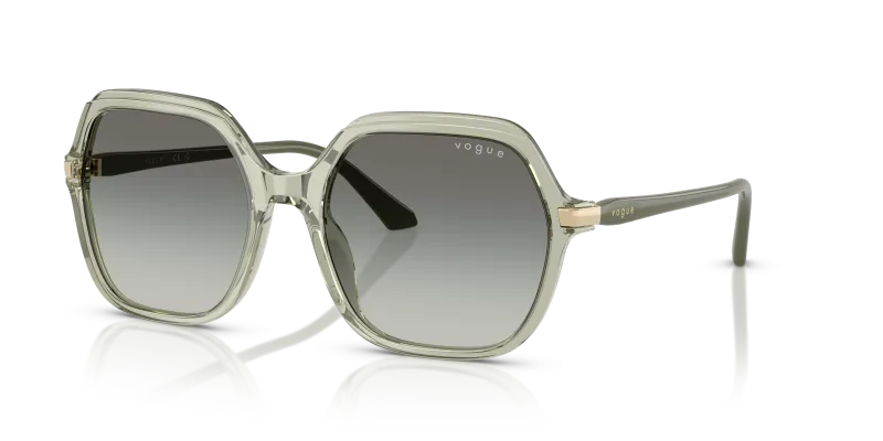 แว่นกันแดด Vogue VO5561S-302211 Transparent Green Gradient Grey Vogue VO5561S-302211 แว่นกันแดดเขียวโปร่งใสเลนส์เทาไล่ระดับ สำหรับผู้หญิง