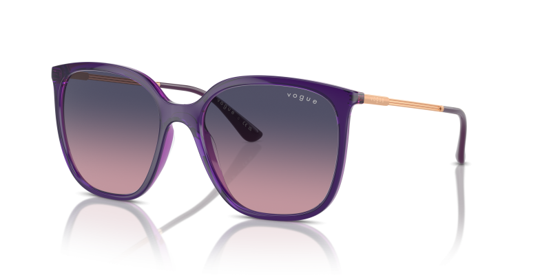 แว่นกันแดด Vogue VO5564SF-1647I6 Transparent Purple Vogue VO5564SF 1647I6 แว่นกันแดดม่วงโปร่งใส