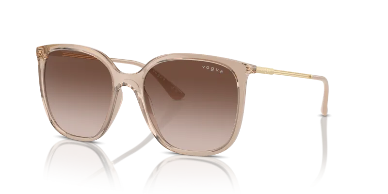 Vogue VO5564SF-315113 น้ำตาลโปร่งใส แว่นกันแดดทรงสี่เหลี่ยม