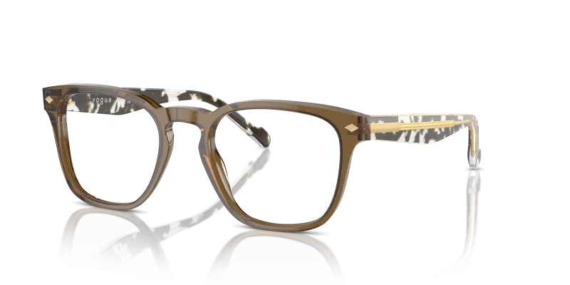 กรอบแว่นสายตา Vogue VO5570-3144 Transparent Olive Green Vogue VO5570-3144 แว่นสายตาเขียวมะกอกโปร่งใส สำหรับผู้ชาย