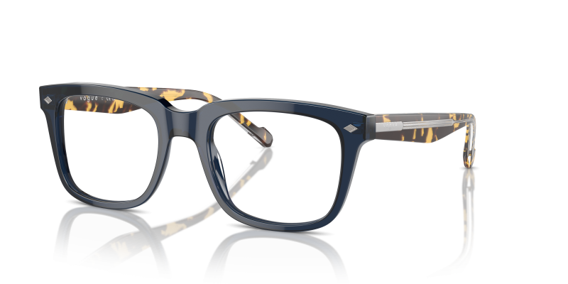 กรอบแว่นสายตา Vogue VO5572-3143 Transparent Blue Vogue VO5572 3143 แว่นสายตาสีน้ำเงินโปร่งใส ทรงหมอน ผู้ชาย
