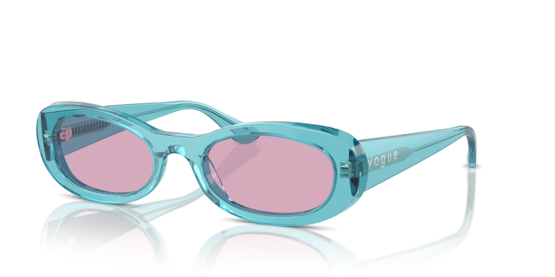 แว่นกันแดด Vogue VO5582S-316676 Transparent Turquoise Violet Vogue VO5582S 316676 แว่นกันแดดเทอร์คอยส์โปร่งใส สำหรับผู้หญิง