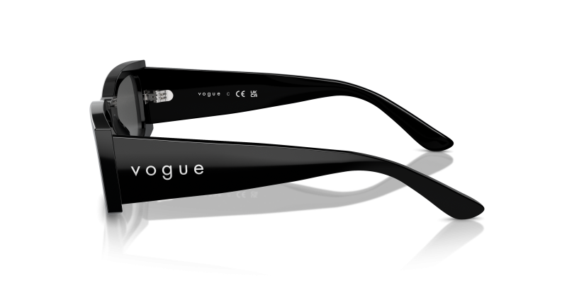 แว่นกันแดด Vogue VO5584S-W44/87 มุมข้าง กรอบอะซิเตทดำล้วน