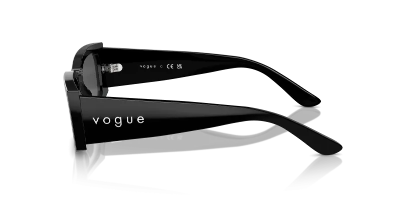 แว่นกันแดด Vogue VO5584S-W44/87 มุมข้าง กรอบอะซิเตทดำล้วน