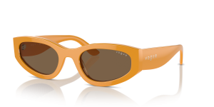 Vogue VO5585S 315973 แว่นกันแดดสีส้มแดงเต็มเลนส์น้ำตาลเข้ม สำหรับผู้หญิง